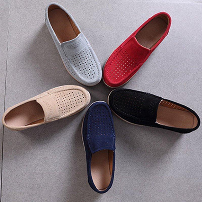 Women Flocking Creepers Casual Comfort Slip Slop Shoes