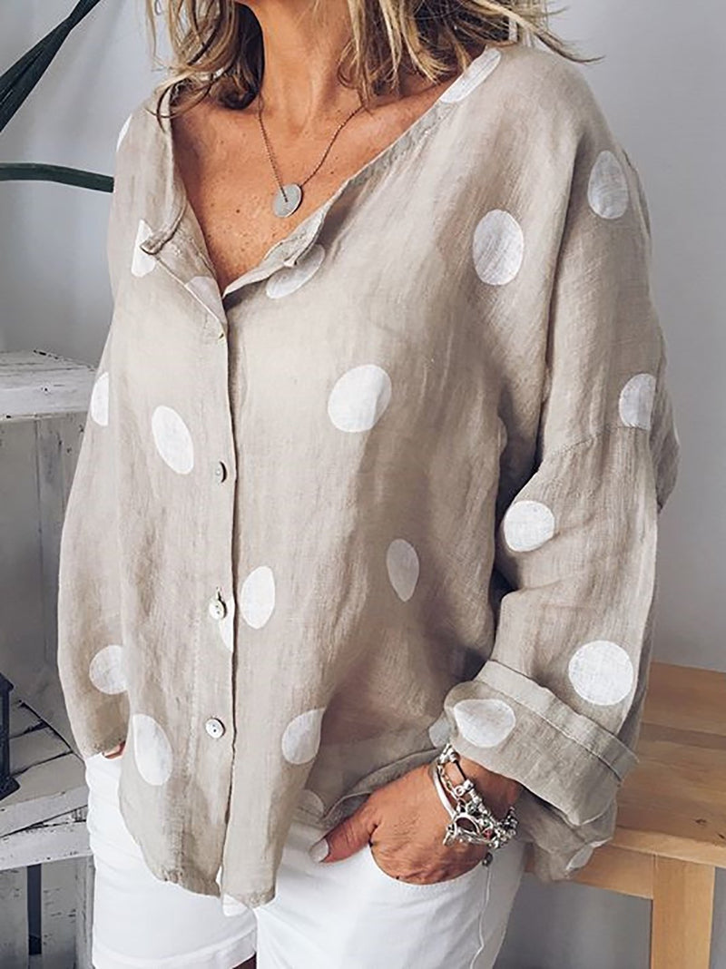 Polka Dots Long Sleeve Shirts