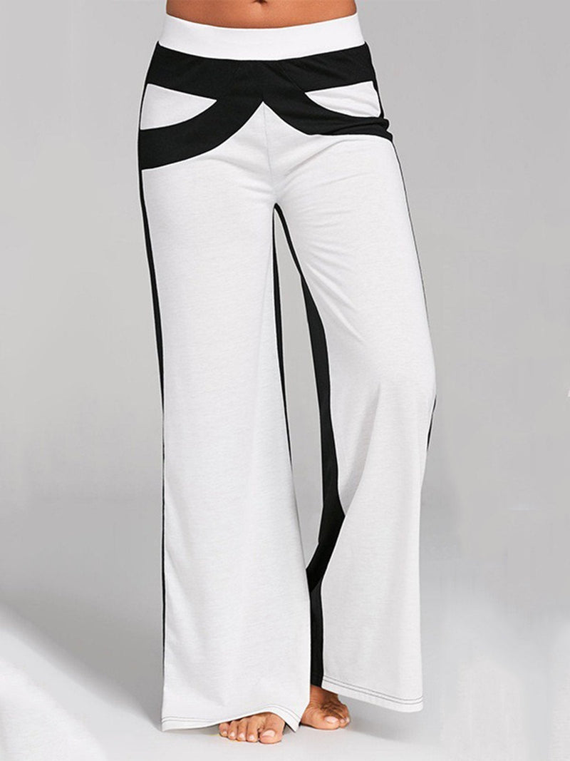 Polyester Paneled Casual Pants & Capri