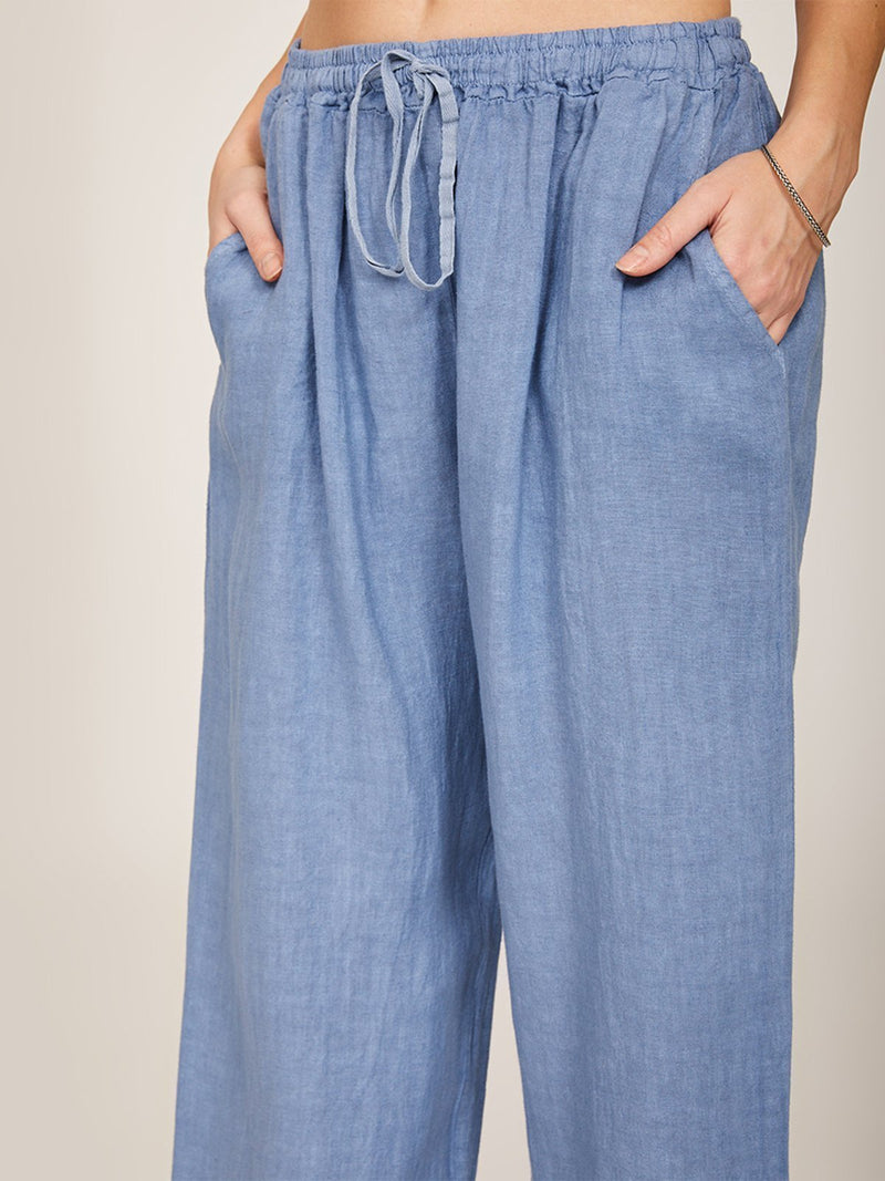 Wommer Solid Wide Leg Pants